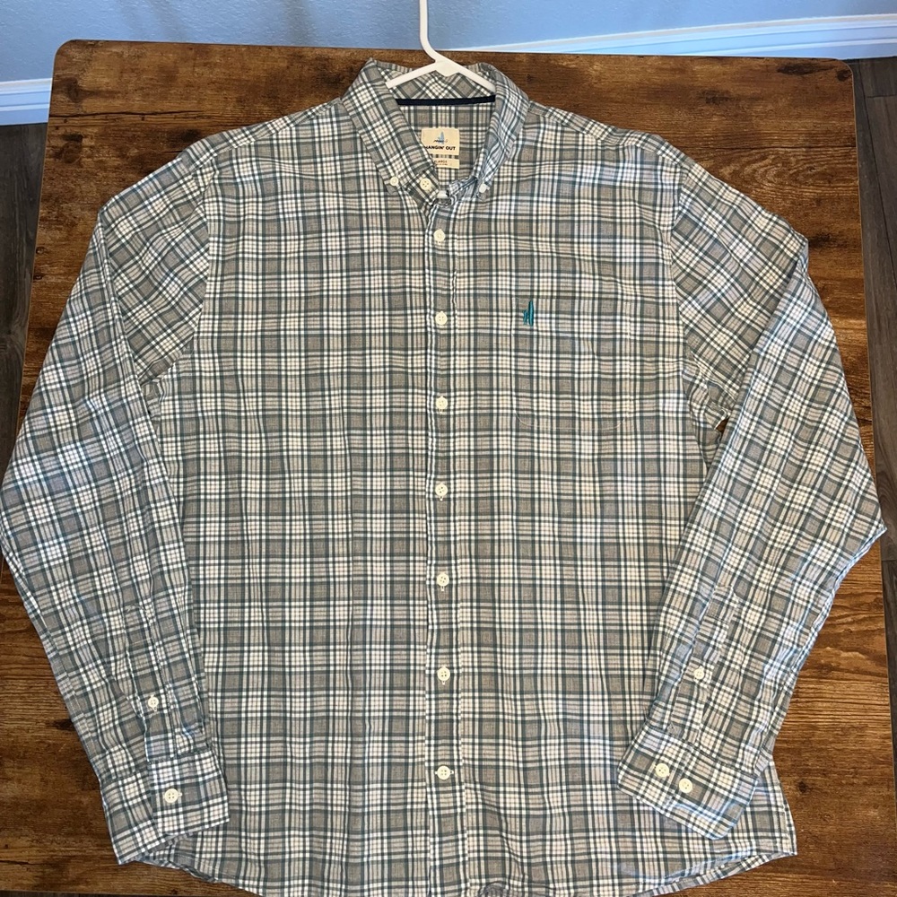 Johnnie O Hanging Out Long Sleeve Button Down Shirt Men's sz XL.
